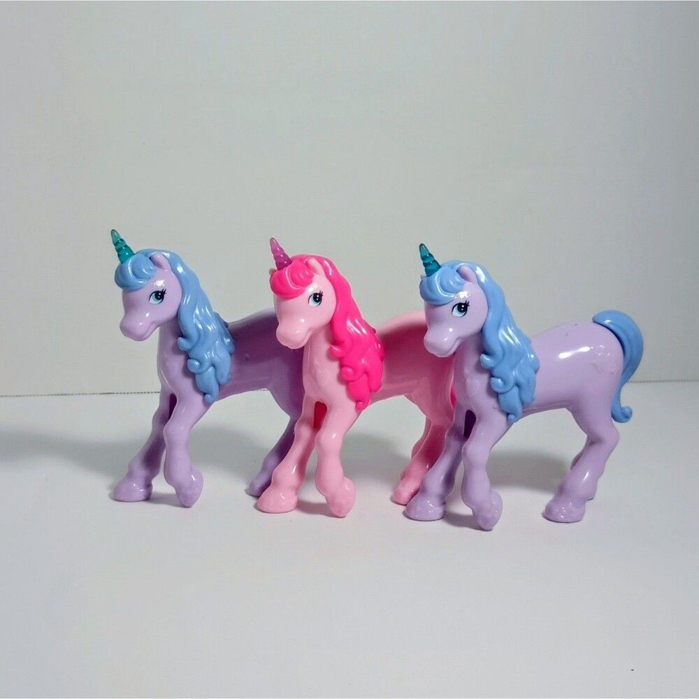 Barbie 3 Dreamtopia Pink Purple Pony Unicorns Bundle